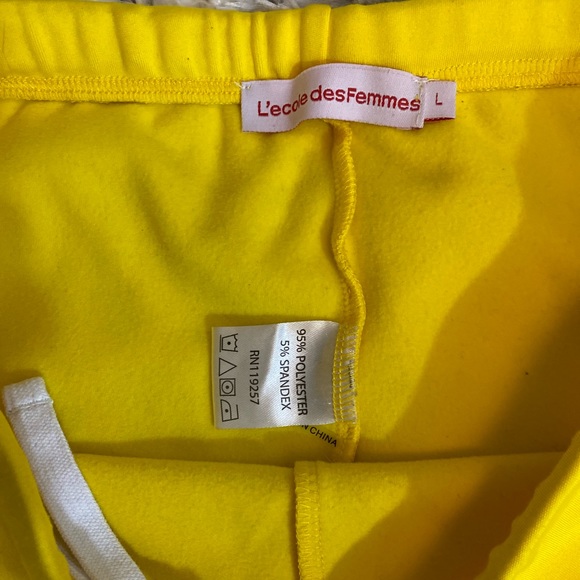 L’école Des Femmes The Bruce 2-Pc Kill Bill Yellow Track suit French Designer - Picture 9 of 12
